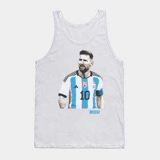 Messi Tribute - Lionel Soccer Player Goat Messi - Ronaldo Soccer Mbappe Messi Argentina Maradona Michael Jordan Inter Miami Ronaldinho Argentina Cristiano Ronaldo - 10 - Barcelona vs real Madrid - World Cup - Mundial de Futbol Tank Top